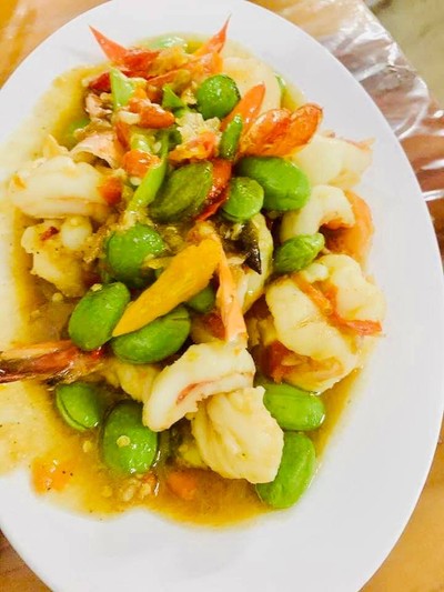 กุ้งผัดสะตอ
