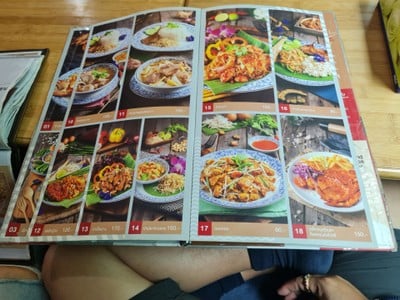 ป้ายราคาหรือสมุดเมนู