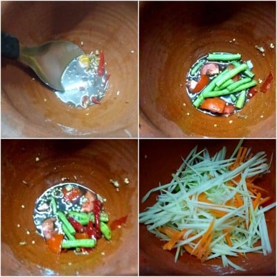 วิธีทำ ส้มตำปลาร้า