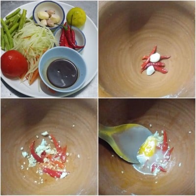 วิธีทำ ส้มตำปลาร้า
