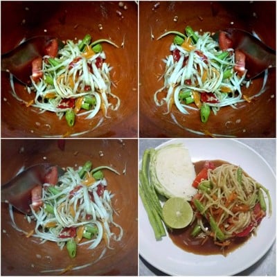 วิธีทำ ส้มตำปลาร้า