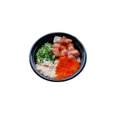 ข้าวด้งหน้าปลาแซลมอนเบิร์นไฟ