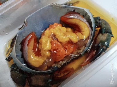 ปูไข่ดองน้ำปลากวน( M 1ตัว )