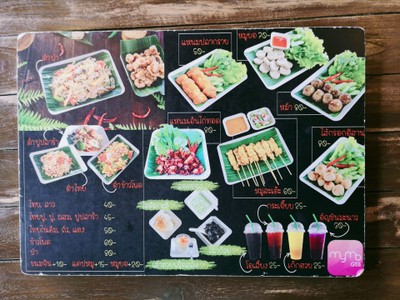 ป้ายราคาหรือสมุดเมนู