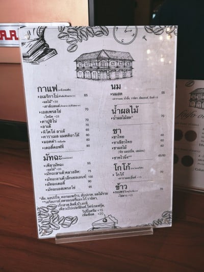 ป้ายราคาหรือสมุดเมนู