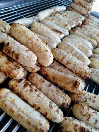 กล้วยปิ้ง4ลูกแบบไม่มีกะทิ