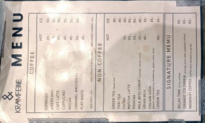 ป้ายราคาหรือสมุดเมนู