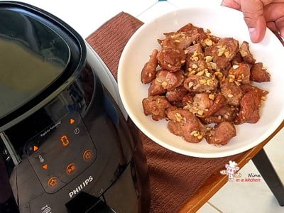 วิธีทำ [Philips Airfryer] หมูกระเทียม