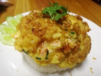 ข้าวไข่เจียวกุ้งสับ