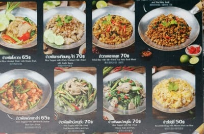 ป้ายราคาหรือสมุดเมนู