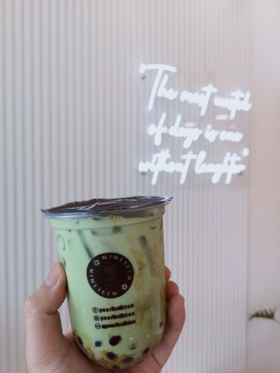 ชาเขียวเย็นไข่มุก