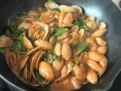 หอยลายผัดพริกเผา หอยลายผัดพริกเผา