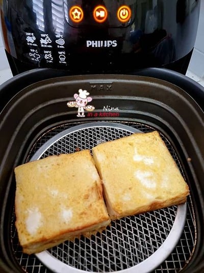 วิธีทำ [Philips Airfryer] ขนมปังชุบไข่ไส้แฮมชีส