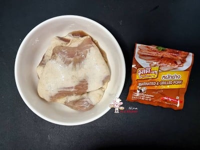 วิธีทำ [Philips Airfryer] น้ำตกคอหมูย่าง