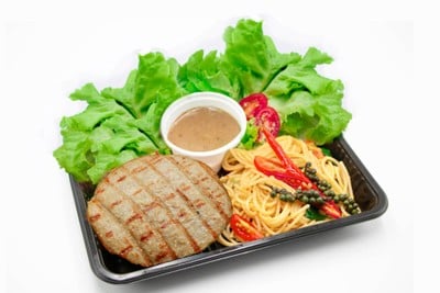 Ground Chicken with Spicy Thai Spaghetti