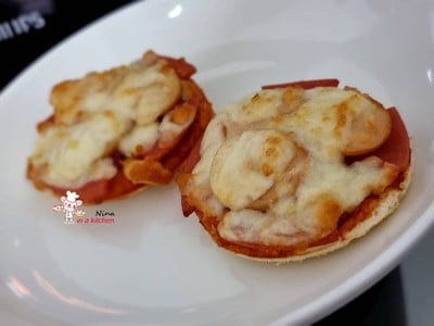 วิธีทำ [Philips Airfryer] มินิพิซซ่าขนมปัง