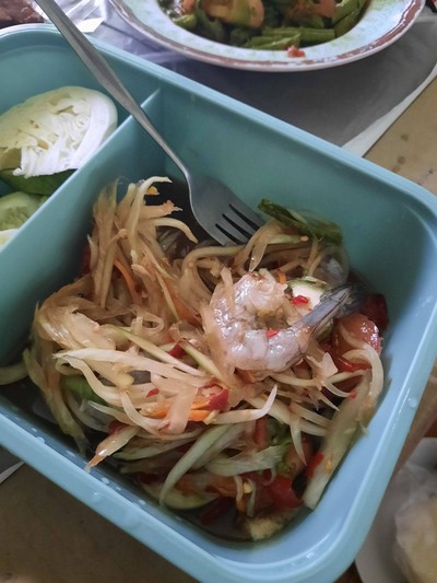 ตำกุ้งสด