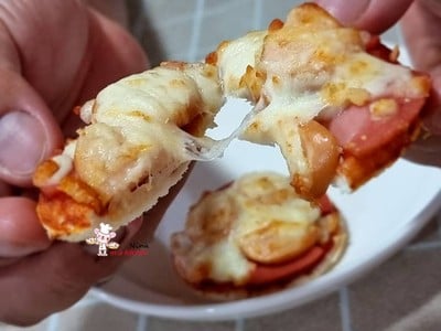 วิธีทำ [Philips Airfryer] มินิพิซซ่าขนมปัง