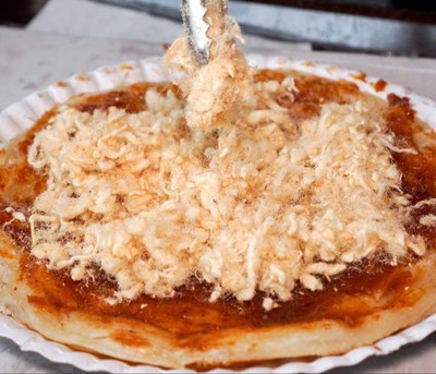 โรตีไก่หยองน้ำพริกเผา