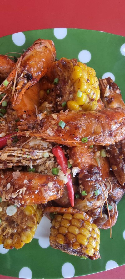 กุ้งถังบาร์บีคิว S