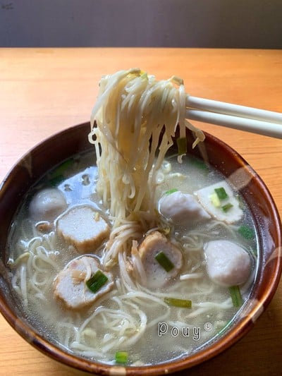 ก๋วยเตี๋ยวลูกชิ้นปลา น้ำใส,ต้มยำ