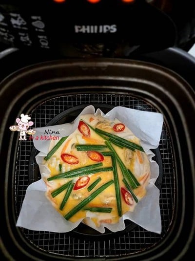 วิธีทำ [Philips Airfryer] พิซซ่าเกาหลี 파전 (พาจ็อน)