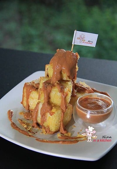 วิธีทำ [Philips Airfryer] Honey Toast