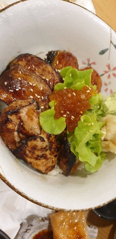 ข้าวหน้าฟรัวร์การ์+ปลาไหล