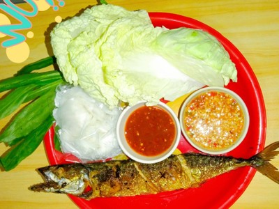 เมี่ยงปลาซาบะหมักเครื่อง
