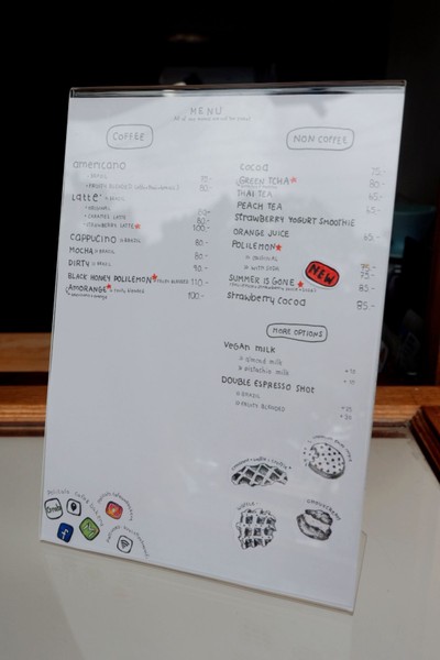 ป้ายราคาหรือสมุดเมนู