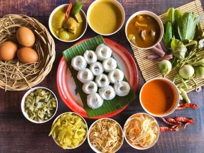เมนูของร้าน ร้านโปรดใจขนมจีนเส้นสดเมืองคอน