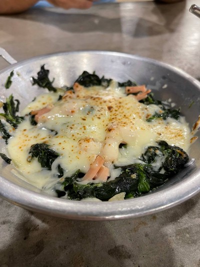 ผักโขมอบชีส