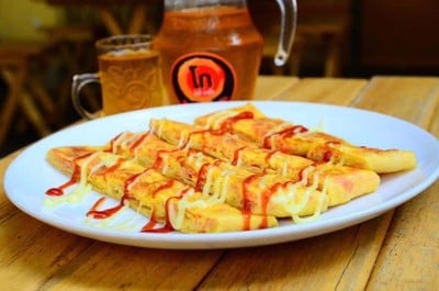 โรตีปูอัดแฮมไข่ crab stick