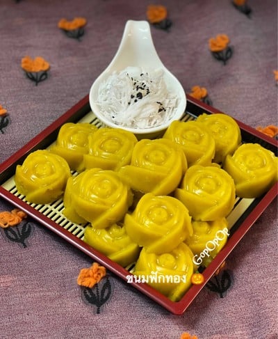 how to cook ขนมฟักทอง 🎃 how to cook ขนมฟักทอง 🎃