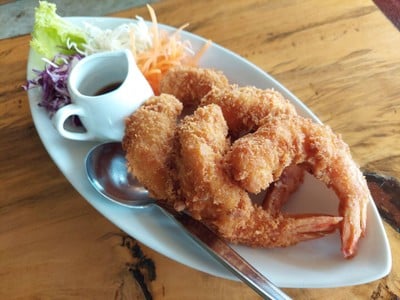 กุ้งทอดซอสมะขาม