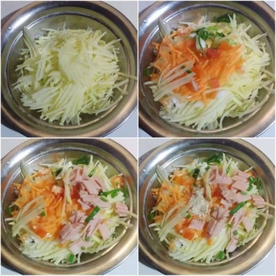 วิธีทำ มันฝรังแฮมชีส(อบกะทะ) วิธีทำ มันฝรังแฮมชีส(อบกะทะ)