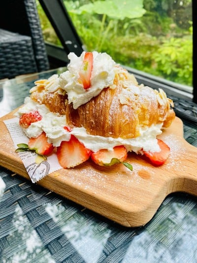 Strawberry Cream Almond Croissant