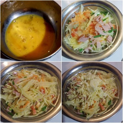 วิธีทำ มันฝรังแฮมชีส(อบกะทะ) วิธีทำ มันฝรังแฮมชีส(อบกะทะ)