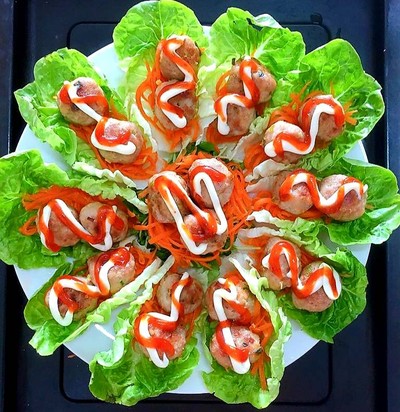 วิธีทำ มีทบอลห่อผัก meatball baby romaine lettuce wraps วิธีทำ มีทบอลห่อผัก meatball baby romaine lettuce wraps