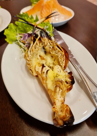 กุ้งแม่น้ำอบชีส