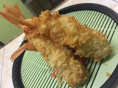 กุ้งชุปเกร็ดขนมปัง 3 ตัว