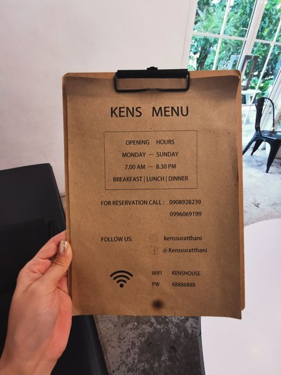 ป้ายราคาหรือสมุดเมนู