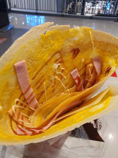 เครปไข่+แฮม+ไส้กรอก