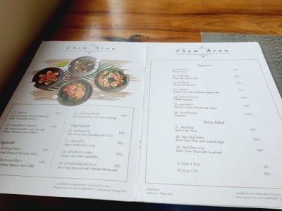 ป้ายราคาหรือสมุดเมนู