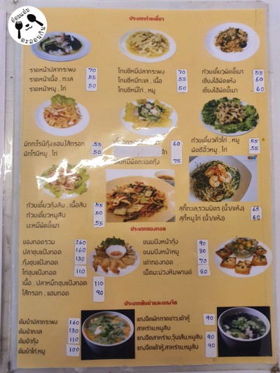 ป้ายราคาหรือสมุดเมนู