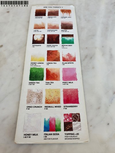 ป้ายราคาหรือสมุดเมนู