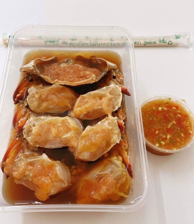 ปูม้าไข่ดองซอสเกาหลี