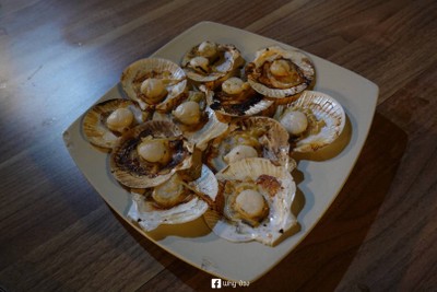 หอยเชลล์ย่าง