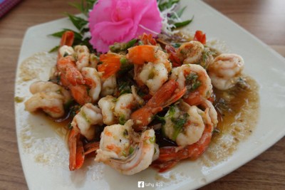 กุ้งผัดพริกขี้หนู