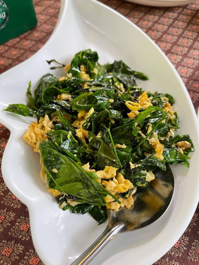 ผักเหลียงผัดไข่